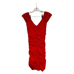 Red Bodycon Dress Size Small, Planet Gold